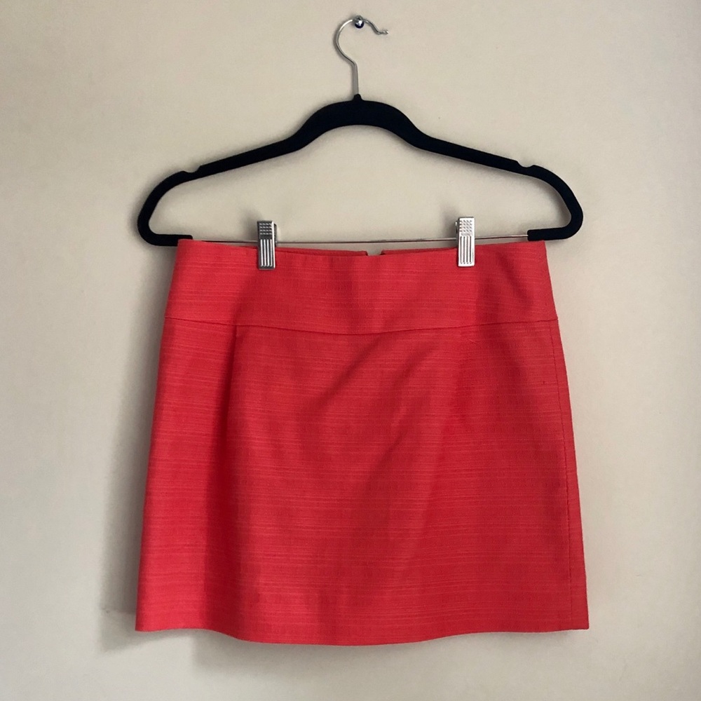 J.crew coral mini skirt